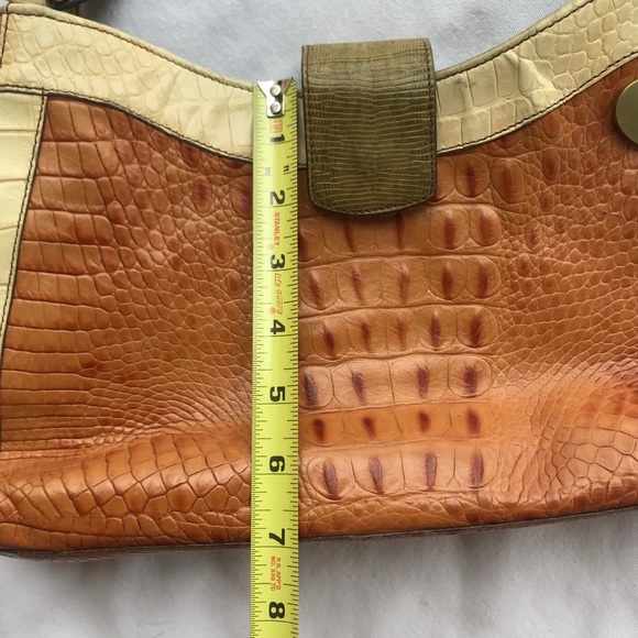 Brahmin leather croc embossed shoulder bag - Picture 4 of 8
